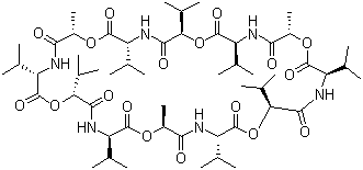structure of CAS# 2001-95-8, Valinomycin