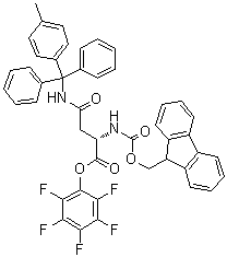 N2-[(9H-Fluoren-9-ylmethoxy)carbonyl]-N-[(4-methylphenyl)diphenylmethyl]-L-asparagine pentafluorophenyl ester molecular structure (CAS 200259-55-8)