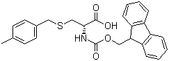 structure of CAS# 200354-41-2, Fmoc-S-4-methylbenzyl-D-cysteine;Fmoc-D-Cys(Mbzl)-OH
