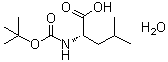 structure of CAS# 200936-87-4, N-[(1,1-Dimethylethoxy)carbonyl]-L-leucine monohydrate;Boc-Leu-OH monohydrate
