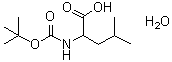 结构式 CAS# 200937-21-9, N-[叔丁氧羰基]亮氨酸单水合物
