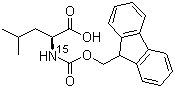 结构式 CAS# 200937-57-1, Fmoc-[15N]亮氨酸; N-芴甲氧羰基-[15N]亮氨酸
