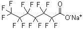 Sodium perfluoroheptanoate molecular structure (CAS 20109-59-5)