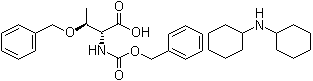 N-[(Phenylmethoxy)carbonyl]-O-(phenylmethyl)-D-threonine dicyclohexylammonium salt molecular structure (CAS 201276-12-2)