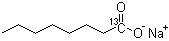Octanoic-1-<sup>13</sup>C acid sodium salt molecular structure (CAS 201612-61-5)