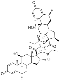 结构式 CAS# 201812-64-8, 去氟甲基氟替卡松丙酸酯二硫醚