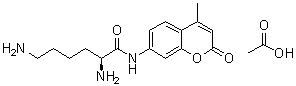 structure of CAS# 201853-23-8, (2S)-2,6-Diamino-N-(4-methyl-2-oxo-2H-1-benzopyran-7-yl)-hexanamide monoacetate
