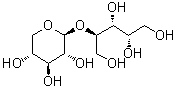 4-O-beta-D-吡喃木糖基-D-木糖醇分子结构 (CAS 20237-70-1)