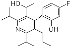 结构式 CAS# 202917-17-7, (alphaR,4R)-4-(4-氟-2-羟基苯基)-alpha-甲基-2,6-双(1-甲基乙基)-5-丙基-3-吡啶甲醇