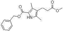 structure of CAS# 20303-31-5, Methyl 5-[(benzyloxy)carbonyl]-2,4-dimethylpyrrole-3-propionate