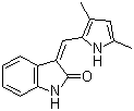 structure of CAS# 204005-46-9, SU 5416;1,3-Dihydro-3-[(3,5-dimethyl-1H-pyrrol-2-yl)methylene]-2H-indol-2-one