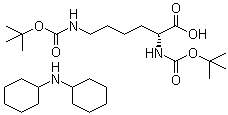 结构式 CAS# 204190-67-0, Nalpha,Ngamma-双叔丁氧羰基-D-赖氨酸二环己基胺盐