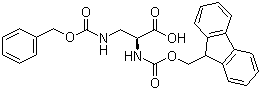结构式 CAS# 204316-36-9, N-芴甲氧羰基-N'-苄氧羰基-L-二氨基丙酸