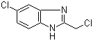 structure of CAS# 20443-38-3, 5-Chloro-2-chloromethyl-1H-benzoimidazole;5-Chloro-2-(chloromethyl)-1H-benzimidazole