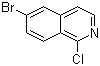 结构式 CAS# 205055-63-6, 1-氯-6-溴异喹啉