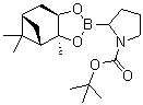 structure of CAS# 205116-75-2, 2-[(3aS,4S,6S,7aR)-Hexahydro-3a,5,5-trimethyl-4,6-methano-1,3,2-benzodioxaborol-2-yl]-1-pyrrolidinecarboxylic acid 1,1-dimethylethyl ester;NT 0188