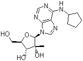 N-Cyclopentyl-2'-C-methyl-adenosine molecular structure (CAS 205171-06-8)