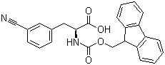 structure of CAS# 205526-36-9, Fmoc-L-3-cyanophenylalanine;Fmoc-L-3-Cyano-Phe-OH