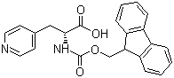 structure of CAS# 205528-30-9, Fmoc-3-(4-pyridyl)-D-alanine;N-(9-Fluorenylmethoxycarbonyl)-3-(4-pyridyl)-D-alanine