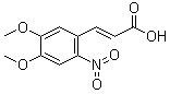 structure of CAS# 20567-38-8, 4,5-Dimethoxy-2-nitrocinnamic acid;3-(4,5-Dimethoxy-2-nitrophenyl)-2-propenoic acid