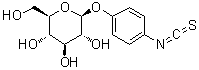 结构式 CAS# 20581-41-3, 4-异硫氰酸基苯基 beta-D-吡喃葡萄糖苷