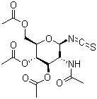 结构式 CAS# 20590-45-8, 2-乙酰氨基-2-脱氧-3,4,6-O-三乙酰基-beta-D-吡喃葡萄糖异硫氰酸酯