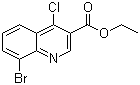 结构式 CAS# 206258-97-1, 8-溴-4-氯-3-喹啉羧酸乙酯