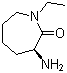 structure of CAS# 206434-45-9, (3S)-3-Amino-1-ethylhexahydro-2H-azepin-2-one;(S)-alpha-Amino-epsilon-N-ethyl-caprolactam; (S)-3-Amino-1-ethylhexahydro-2H-azepin-2-one
