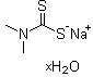 Dimethylcarbamodithioic acid sodium salt hydrate molecular structure (CAS 207233-95-2)