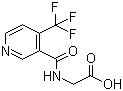 structure of CAS# 207502-65-6, N-[[4-(Trifluoromethyl)-3-pyridinyl]carbonyl]glycine