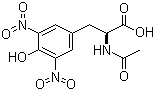 结构式 CAS# 20767-00-4, N-乙酰-3,5-二硝基-L-酪氨酸