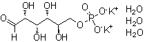 结构式 CAS# 207727-36-4, D-葡萄糖 6-(磷酸二氢酯)二钾盐三水合物