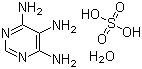 结构式 CAS# 207742-76-5, 4,5,6-三氨基嘧啶硫酸盐水合物