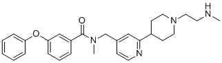 structure of CAS# 2080306-20-1, TP-064;N-methyl-N-[[2-[1-[2-(methylamino)ethyl]piperidin-4-yl]pyridin-4-yl]methyl]-3-phenoxybenzamide