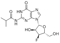 N2-iso-Butyroyl-3'-deoxy-3'-fluoroguanosine molecular structure (CAS 2080404-20-0)