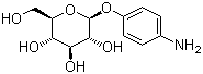 structure of CAS# 20818-25-1, beta-D-Glucopyranoside 4-aminophenyl;beta-D-p-Aminophenyl glucopyranoside; 4-Aminophenyl beta-D-glucopyranoside; p-Aminophenyl-beta-D-glucopyranoside