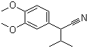 structure of CAS# 20850-49-1, 3-Methyl-2-(3,4-dimethoxyphenyl)butyronitrile;2-(3,4-Dimethoxyphenyl)-3-methylbutyronitrile