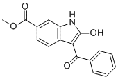 structure of CAS# 2093243-16-2, Nintedanib Impurity 8;Methyl 3-(hydroxy(phenyl)methylene)-2-oxoindoline-6-carboxylate