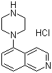 结构式 CAS# 209733-17-5, 5-(1-哌嗪基)异喹啉盐酸盐