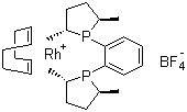结构式 CAS# 210057-23-1, (-)-1,2-双((2R,5R)-2,5-二甲基磷皂)苯(环辛二烯)铑(I)四氟硼酸盐