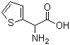 结构式 CAS# 21124-40-3, 2-噻吩基甘氨酸; DL-2-(噻吩-2-基)甘氨酸