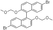 结构式 CAS# 211560-97-3, (R)-(+)-6,6'-二溴-2,2'-双(甲氧基甲氧基)-1,1'-联萘
