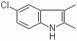structure of CAS# 21296-93-5, 5-Chloro-2,3-dimethylindole;2,3-Dimethyl-5-chloroindole; 5-Chloro-2,3-dimethyl-1H-indole
