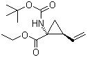 结构式 CAS# 213316-49-5, (1R,2S)-1-叔丁氧羰基氨基-2-乙烯基环丙烷甲酸乙酯