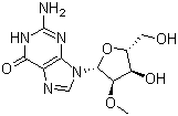 2'-甲氧基鸟苷分子结构 (CAS 2140-71-8)