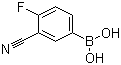 结构式 CAS# 214210-21-6, 3-氰基-4-氟苯硼酸