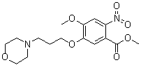 结构式 CAS# 214472-37-4, 4-甲氧基-5-(3-(吗啉-4-基)丙氧基)-2-硝基苯甲酸甲酯