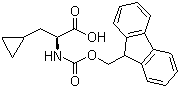 结构式 CAS# 214750-76-2, Fmoc-L-环丙基丙氨酸; N-芴甲氧羰基-L-环丙基丙氨酸