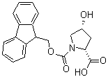 结构式 CAS# 214852-45-6, N-芴甲氧羰基-顺式-4-羟基-D-脯氨酸