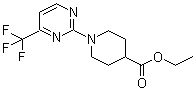 Ethyl 1-[4-(trifluoromethyl)-2-pyrimidinyl]-4-piperidinecarboxylate molecular structure (CAS 215654-84-5)